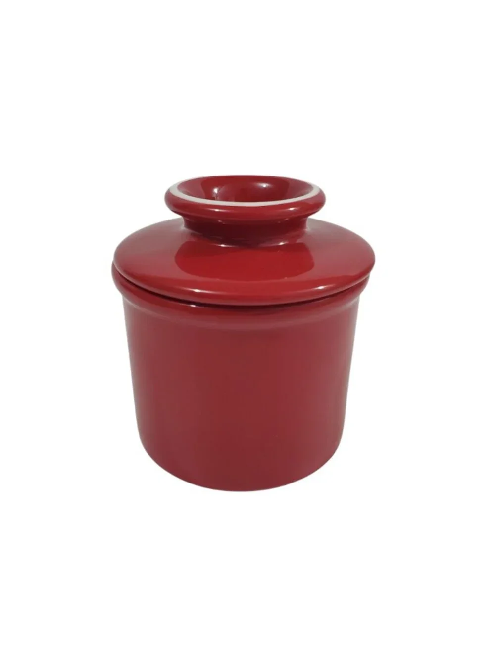 NOS The Original Butter Bell Crock Red Ceramic Butter Keeper by L. Tremain 2006